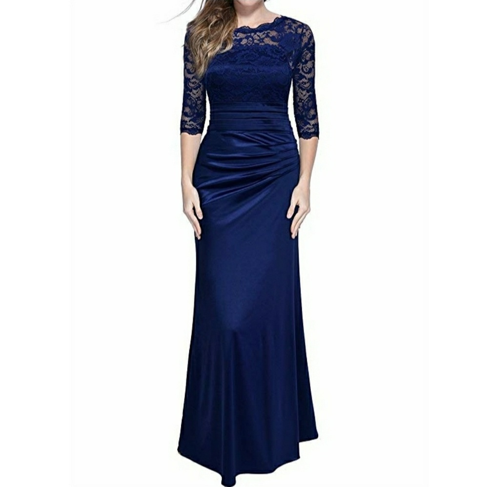 Miusol Women's  Retro Floral Lace dress